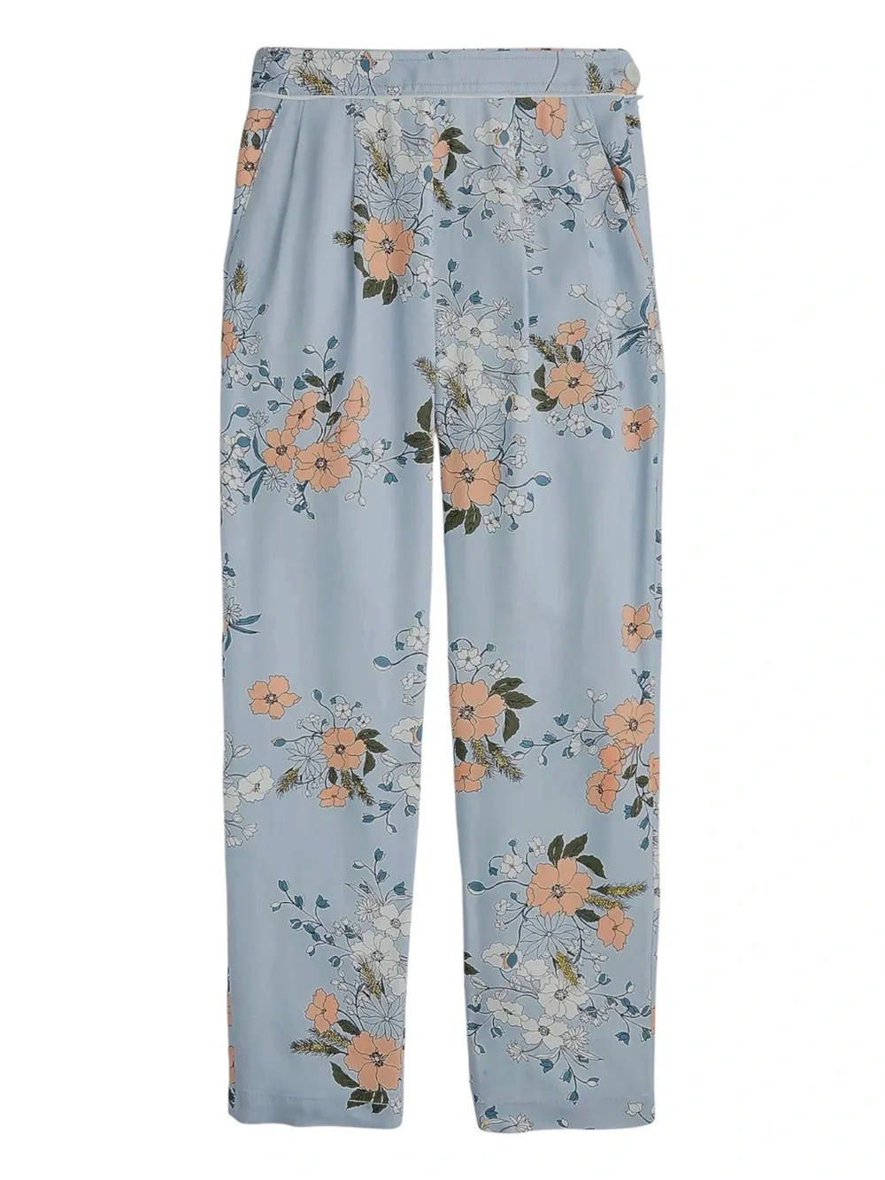 J.Crew High-rise pajama style pastel pants in garden floral cottagecore size 00